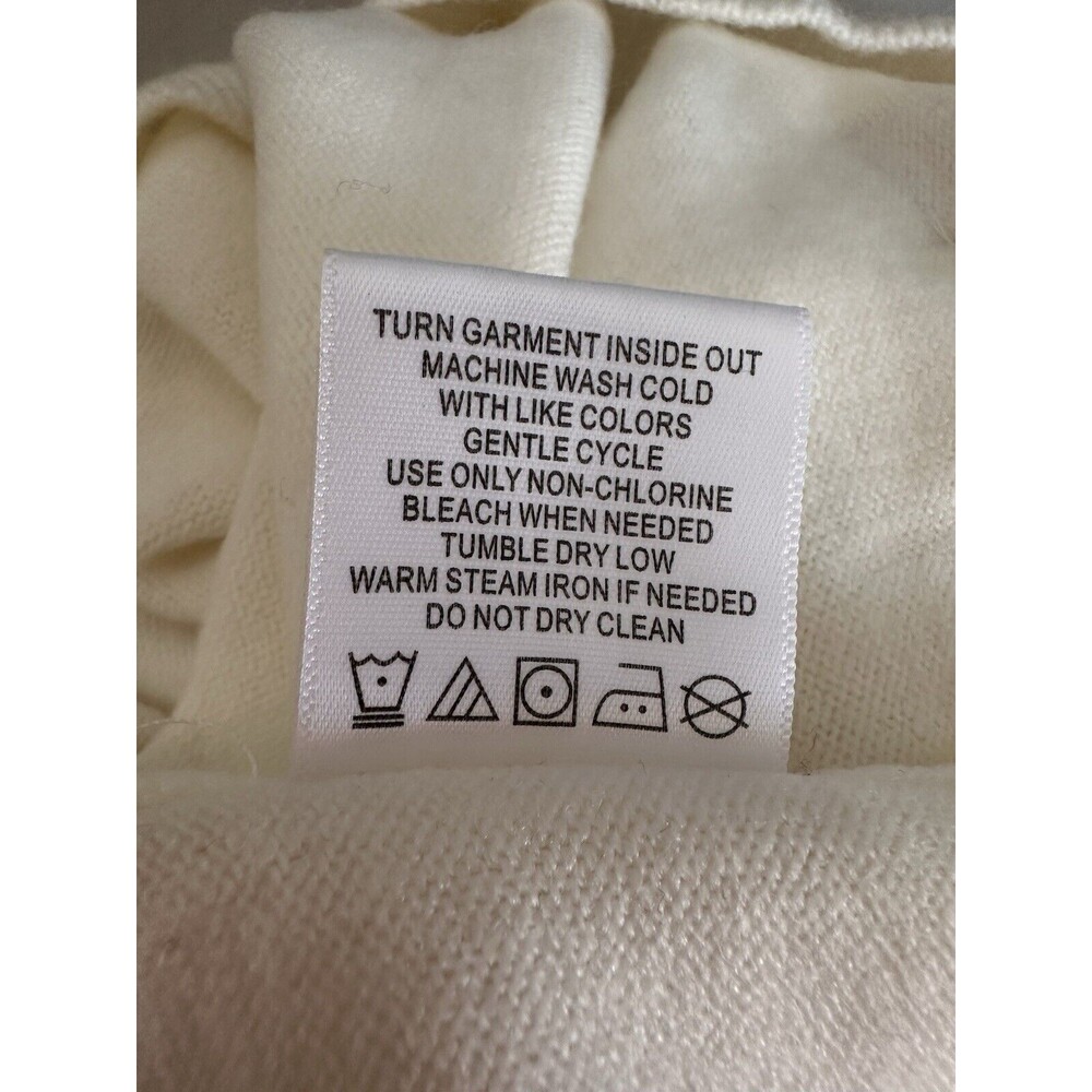 U.S. POLO ASSN. Sweater Jewel Neckline Embellish White Long Sleeve Women's Small - Picture 10 of 13